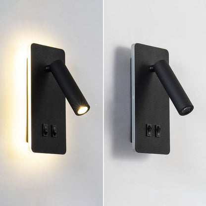 Skorter | Minimalistic rectangular spotlight swivel LED reading wall lamp