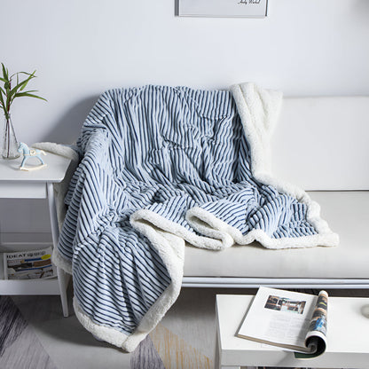 Skorter | Fluffy Stripes Sherpa Blanket