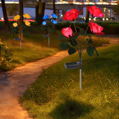 Skorter | Solar Rose LED Outdoor Lawn Decorative Ground Socket Light