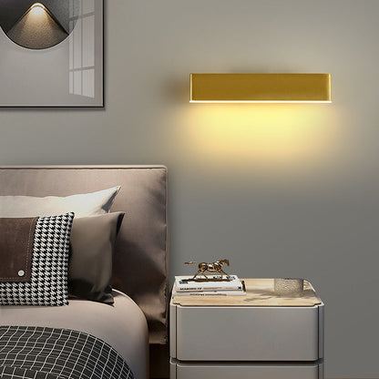 Skorter | Aqsa Minimalist LED Wall Lamp - Black/Gold/Brown, Bedroom, Metal