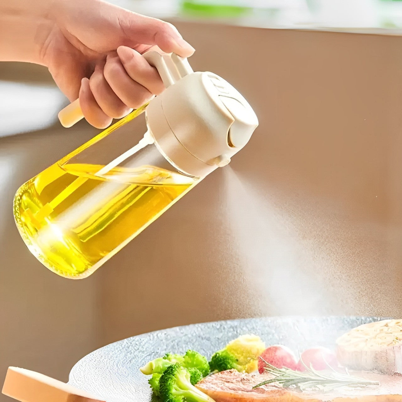 Skorter | 2-in-1 Olive Oil Dispenser & Sprayer – Perfect for Cooking, Salads, and BBQ