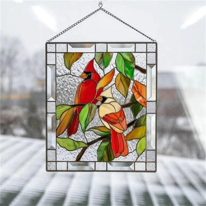 skorter | Cardinal Stained Glass Window Panel