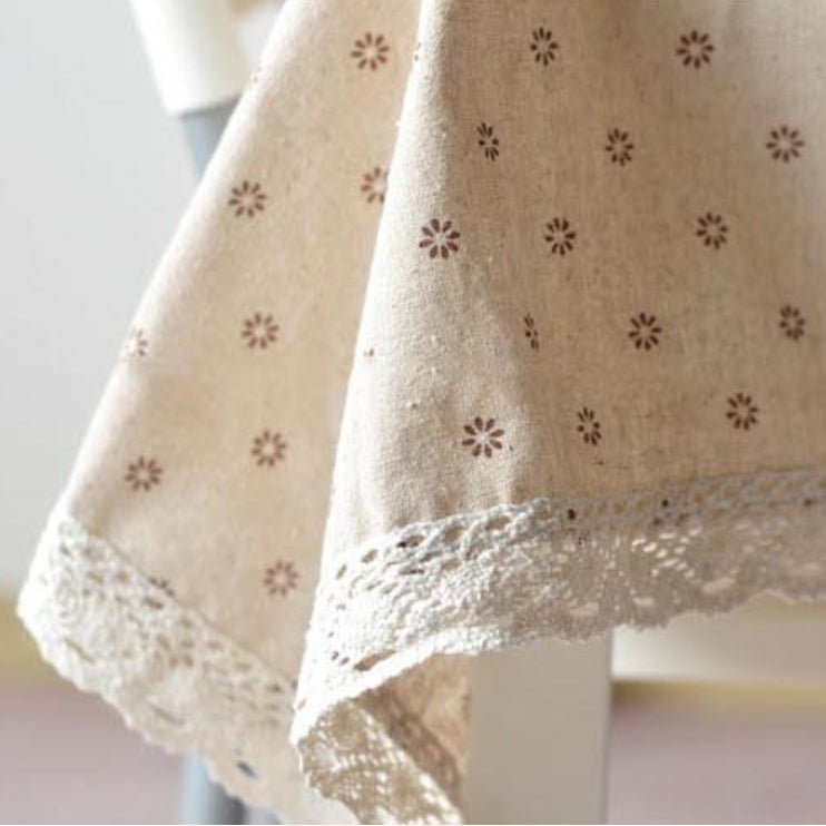 Skorter | Daisy Print Cotton Linen Tablecloth