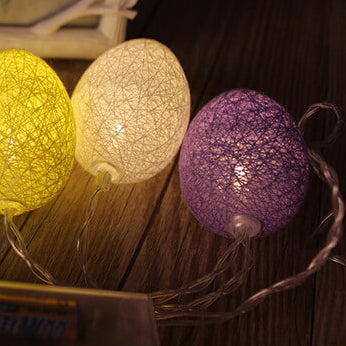 Skorter | LED Easter Egg Cotton Wire Lights Decorative Copper Wire Lights
