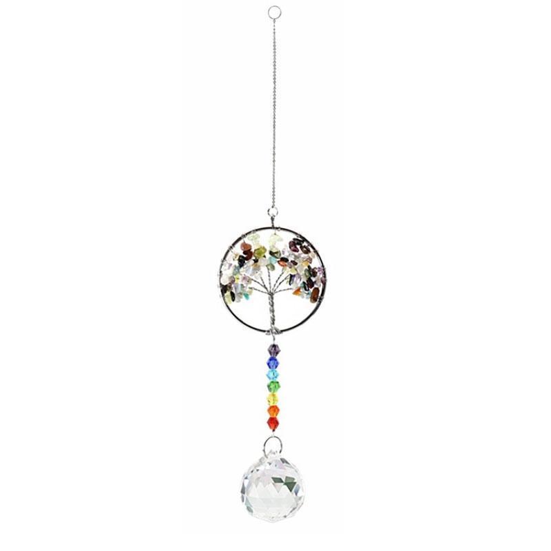 skorter | Crystal Wind Chime Tree of Life Dreamcatcher