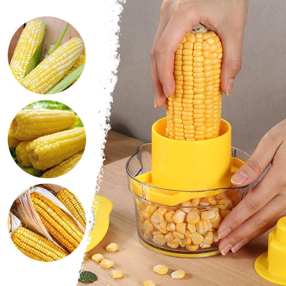 skorter | Cob Corn Stripper with Built-In Measuring Cup and Grater
