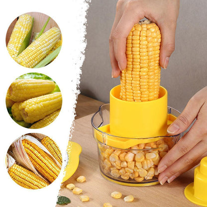 skorter | Cob Corn Stripper with Built-In Measuring Cup and Grater