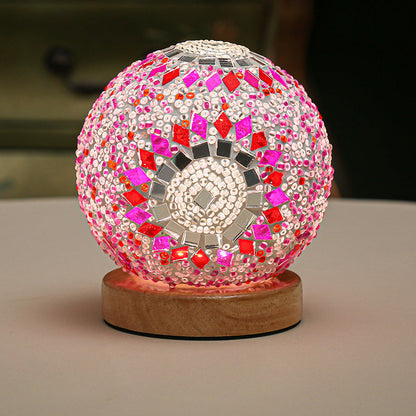 Skorter | Spherical LED Dimmable Glass Bohemian Baroque Table Lamp