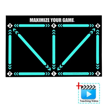 Skorter | Football Pro Training Mat | Anti-Slip, 2x2m Space & Video Program for Skill Enhancement and Home Training