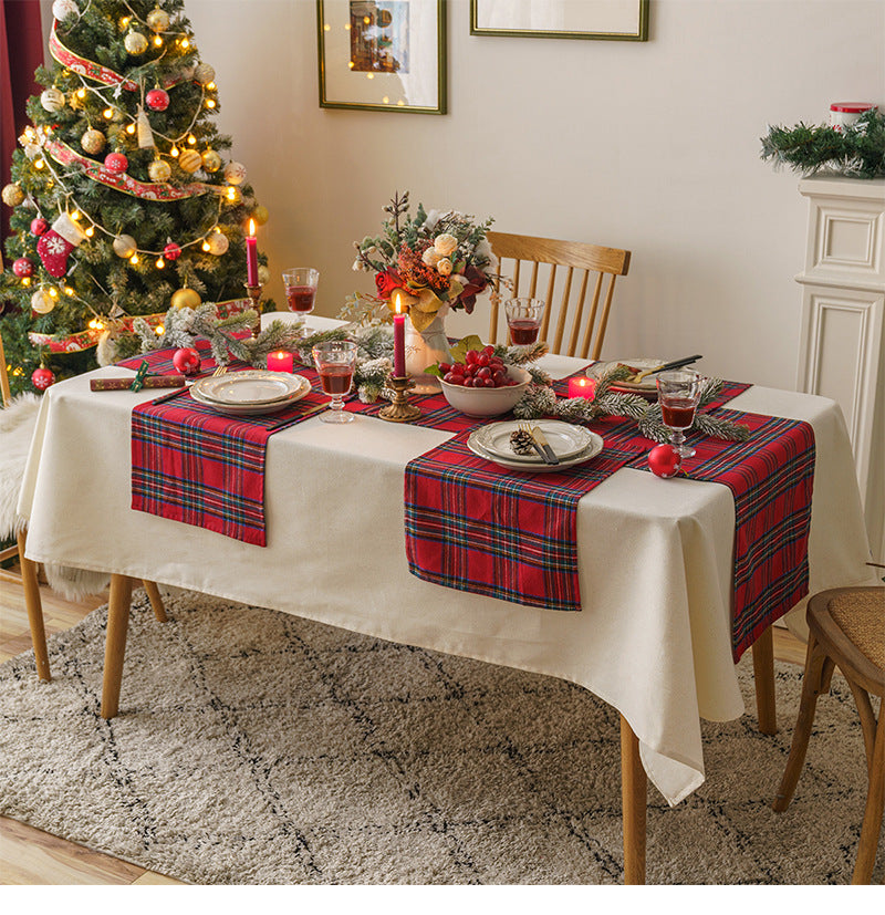 Skorter | Christmas Party Traditional Scottish Check Pattern Tablecloth