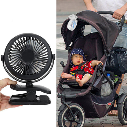 Skorter | Portable Clamp Fan with 360° Rotation – USB & Rechargeable Battery