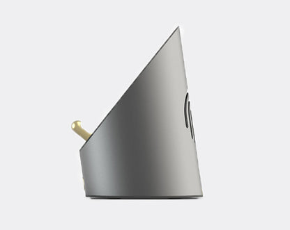 Skorter | Wireless Induction Bluetooth Desktop Mini Speaker, with Clock, Alarm, Phone Holder, No Bluetooth Connection Required