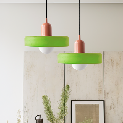 Skorter | Coloured Glass Pendant Light – Elegant Bauhaus-Style Hanging Lamp for Living Room & Dining Area