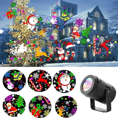 Skorter | LED Christmas Projector Snowflake Light Show – Waterproof Outdoor Lamp with 16 Patterns