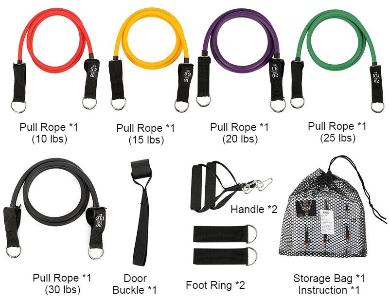 Skorter | Multifunction Home Latex Fitness Pull Rope, Portable Exercise Equipment Tensile Elastic Resistance Band