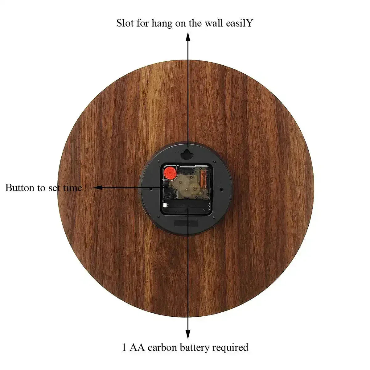 Skorter | Glowtic Lysande Väggklocka | Trädesign | Tyst | Nattlampa | Nordisk Stil | Presentidé