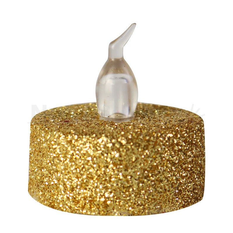 Skorter | 12 Pcs - LED Flameless Glitter Tealight Candle
