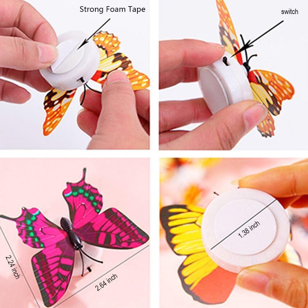 Skorter | 12-Pack: LED Butterfly Decoration Night Light