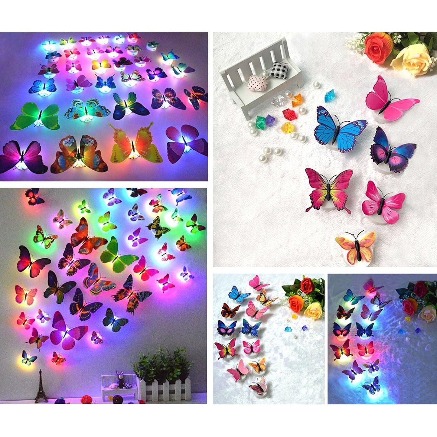 Skorter | 12-Pack: LED Butterfly Decoration Night Light