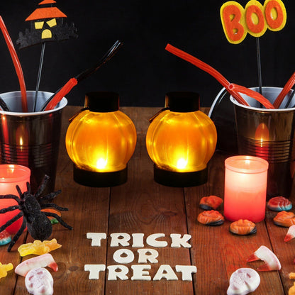 Skorter | 12-Pack: LED Pumpkin Tealights Smoke-Free Candles