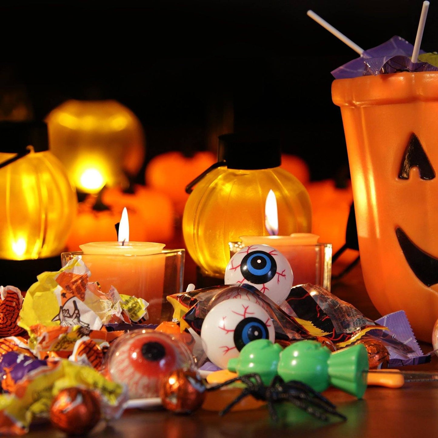 Skorter | 12-Pack: LED Pumpkin Tealights Smoke-Free Candles