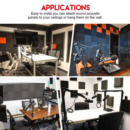 Skorter | 12-Pack: Soundproof padding acoustic foam panels