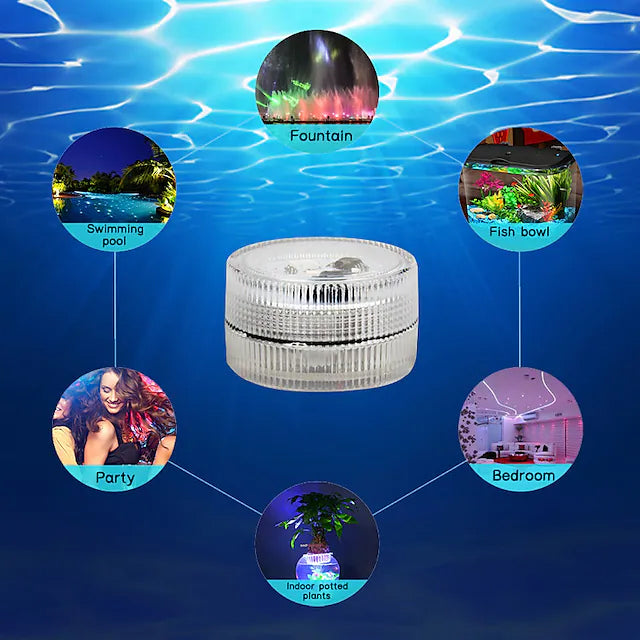 Skorter | 12-Piece: LED RGB Diving Light Remote Control Decorative Light