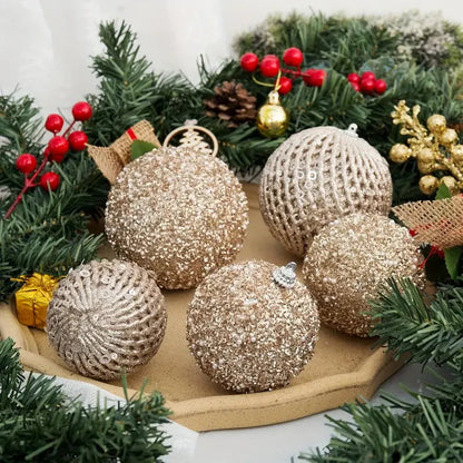 Skorter | 12-piece set: Large sparkling sequin foam ball decoration