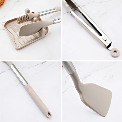 Skorter | 12-Piece Silicone Kitchen Utensil Set – Culinara Pro