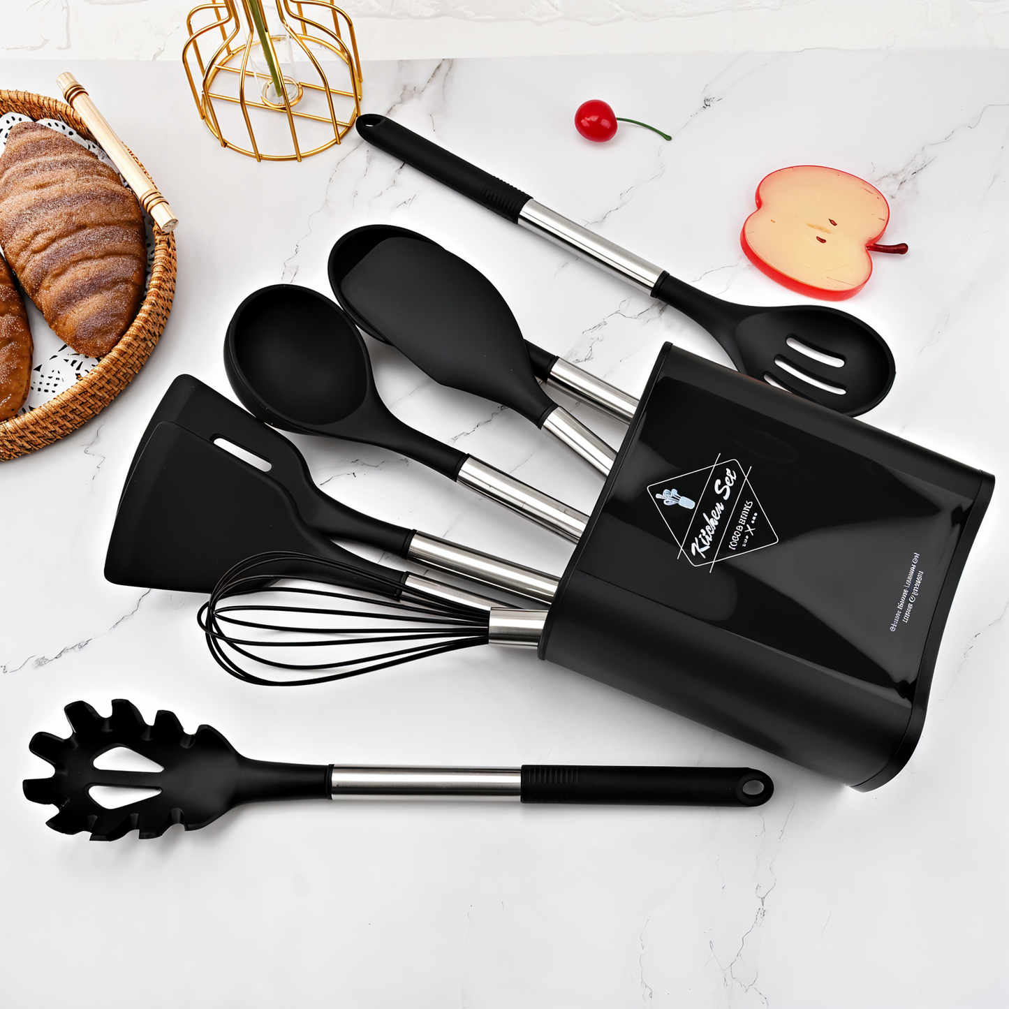 Skorter | 12-Piece Silicone Kitchen Utensil Set – Culinara Pro