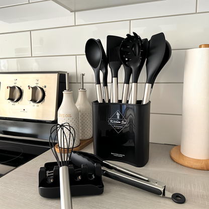Skorter | 12-Piece Silicone Kitchen Utensil Set – Culinara Pro