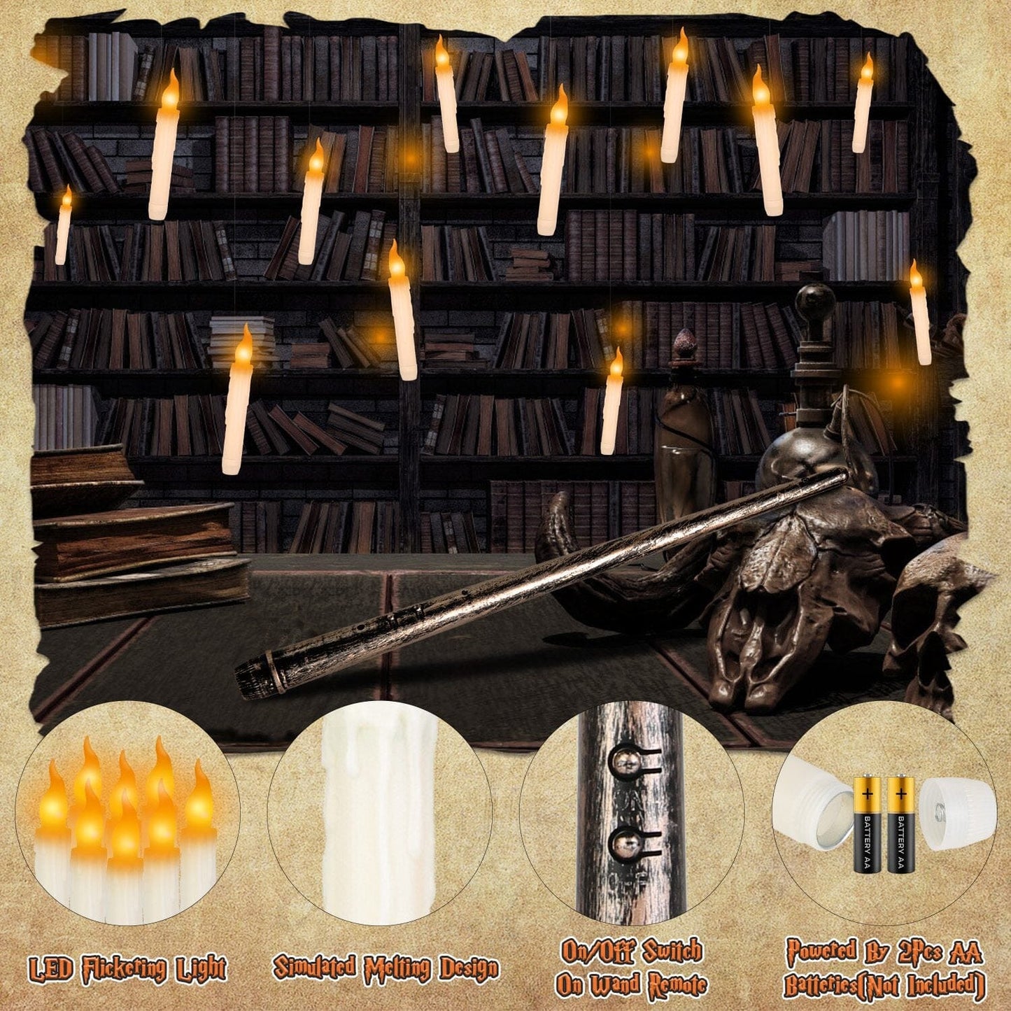 Skorter | 12-Pack: Flameless LED Magic Floating Lights
