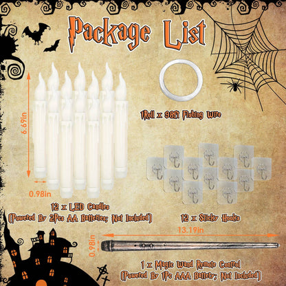 Skorter | 12-Piece: Flameless LED Magical Floating Lights