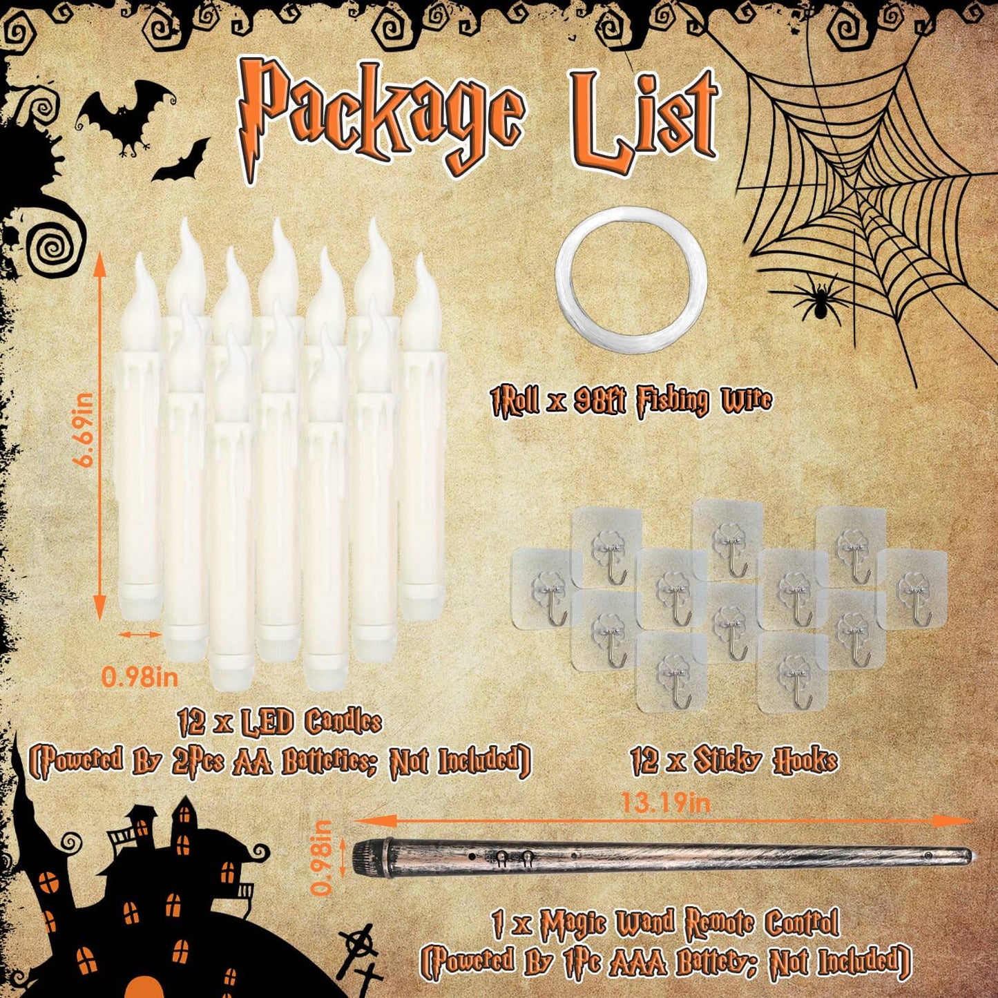 Skorter | 12-Pack: Flameless LED Magic Floating Lights