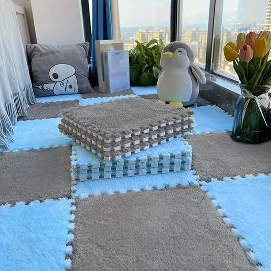 Skorter | 12 pieces: Cushion weave carpet Full Floor mat