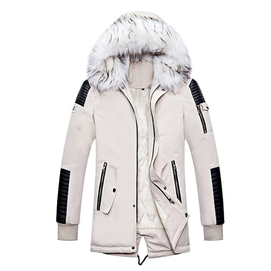 Men's winter jacket with removable faux fur collar and versatile pockets Skorter