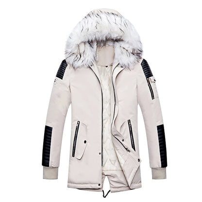 Men's winter jacket with removable faux fur collar and versatile pockets Skorter