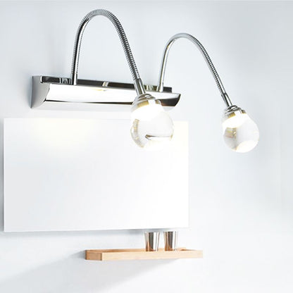 Skorter | Leigh Modern LED Wall Lamp White Living Room/Bathroom Metal Acrylic 2/3-Light