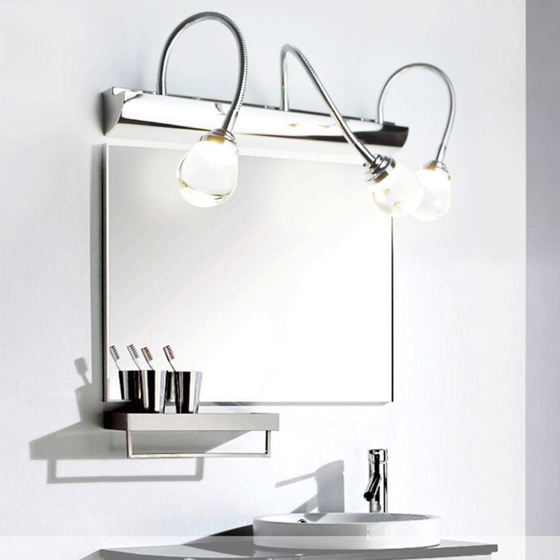 Skorter | Leigh Modern LED Wall Lamp White Living Room/Bathroom Metal Acrylic 2/3-Light