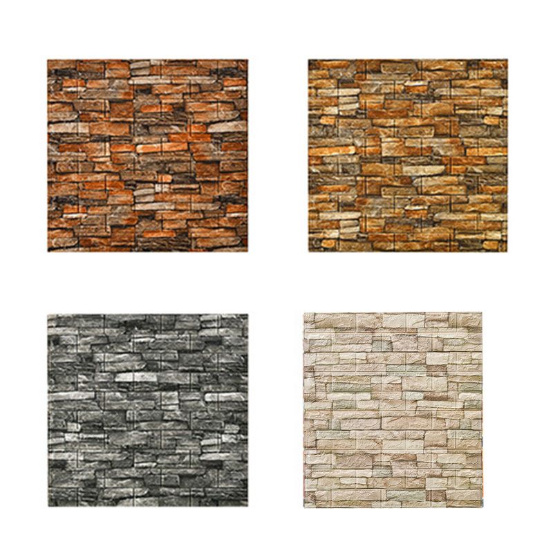 Skorter | Country House Wall Shelf 3D Brick Living Room Wall Panel Set of 2
