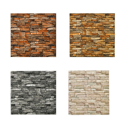 Skorter | Country House Wall Shelf 3D Brick Living Room Wall Panel Set of 2