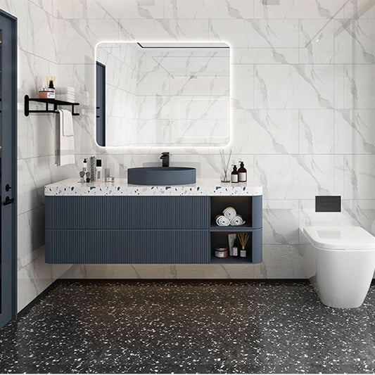 Skorter | 12" x 24" Marbling Single Panel Waterproof Splashback Wall Tile for Bathroom