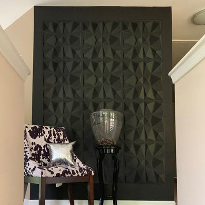 Skorter | Modern Zinc Back Wall Panel Smooth Upholstered Wall Ceiling in Black and White