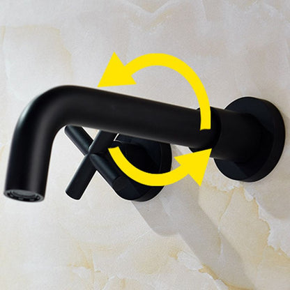 Skorter | 3 holes faucet 2 cross handle wall-mounted faucet for the bathroom