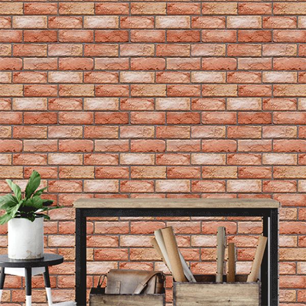 Skorter | Artificial Brick Wall Panel Country House Style Simple Living Living Room Panel Wall (5-Pack)