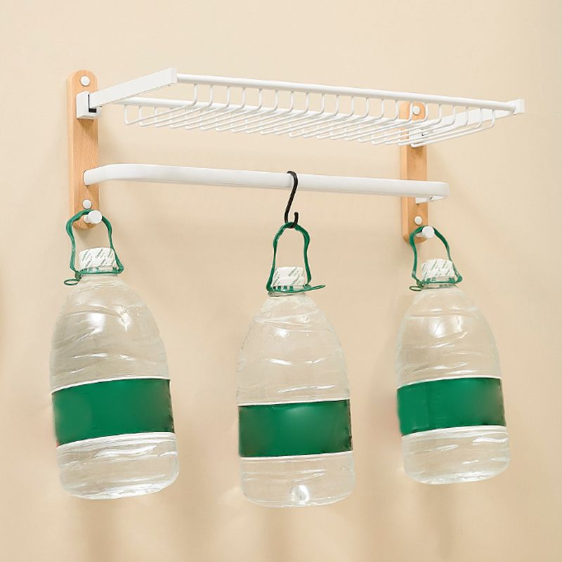 Skorter | Aluminium and Wood Bath Accessories Set White Bathroom Accessories Kit