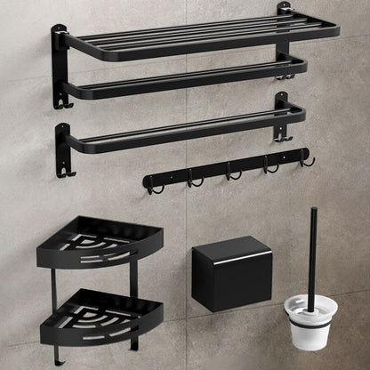 Skorter | Black modern bathroom accessory set stainless steel bathroom fittings