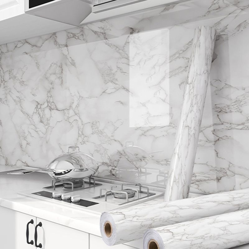 Skorter | Contemporary waterproof single tile marble print peel and stick bathroom backsplash tile