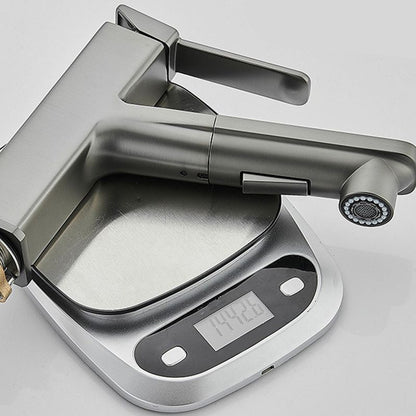 Skorter | Contemporary Basin Mixer Lever Handles Low Arc Copper Basin Mixer