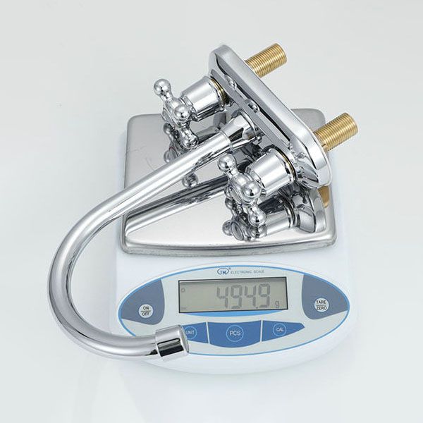 Skorter | Button handle central faucet Contemporary design sink faucet 2-hole faucet for the bathroom